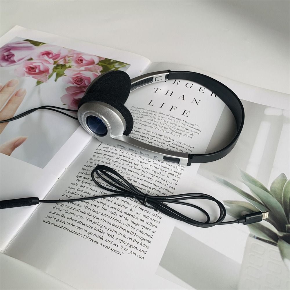 Auriculares Retro con cable para exteriores, audífonos clásicos con personalidad Millennium Wind Y2K, tipo C, Mp3: Azul