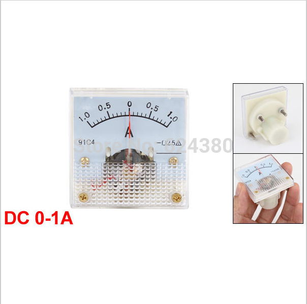 91C4 DC -1A-0-1A DC 1A Analog Ammeter Panel AMP Current Meter Gauge ( 45mm x 45mm )