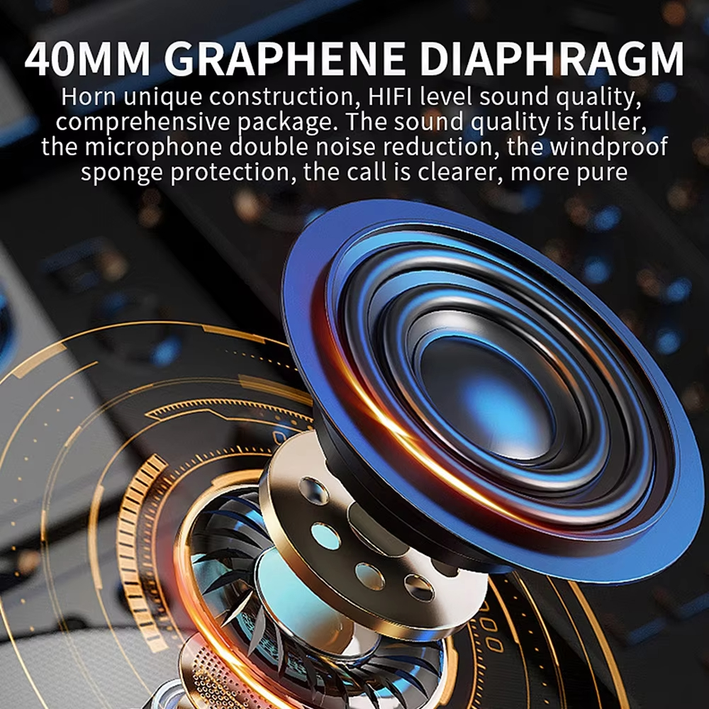 Bluetooth 5.3 Headset Draadloze Helm 2000Mah Ultra Lange Standby Handsfree Waterdichte Mp3-speler Luidspreker Motorfiets Telefoon Kit