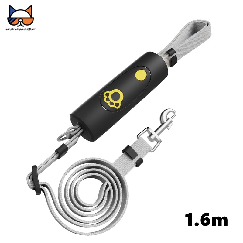 MEOWS Retractable Elastic Dog Leash Anti-Explosion Reflective Stripe Metal Clasp Comfortable Handle Easy Grip&amp;Lock Hands Free