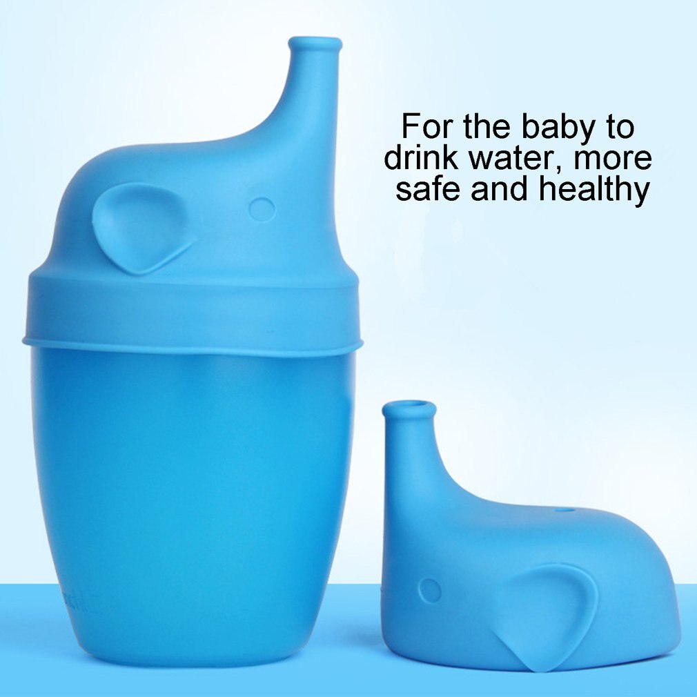 Herbruikbare Olifant Siliconen Sippy Beker Deksel Flexibele Overloop Spill-Proof Cup Cover Voor Baby 'S Peuters Drinken Tool