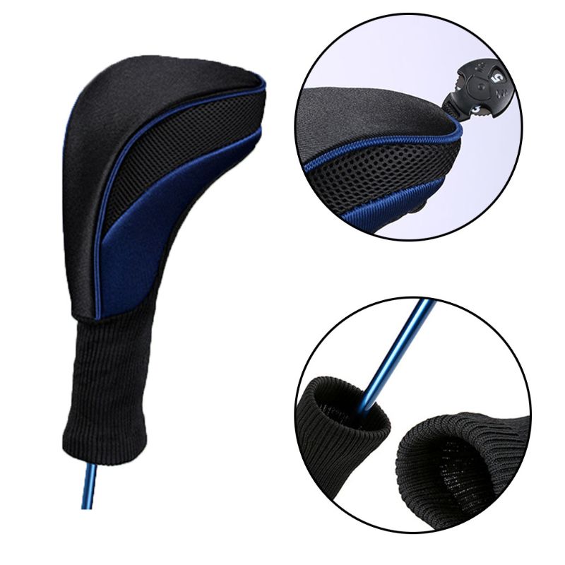 3 Pcs Hoge Elastische Ademend Golf Club Head Covers Lange Hals Verwisselbare No Tag Club Componenten Sport Levert Accessoire