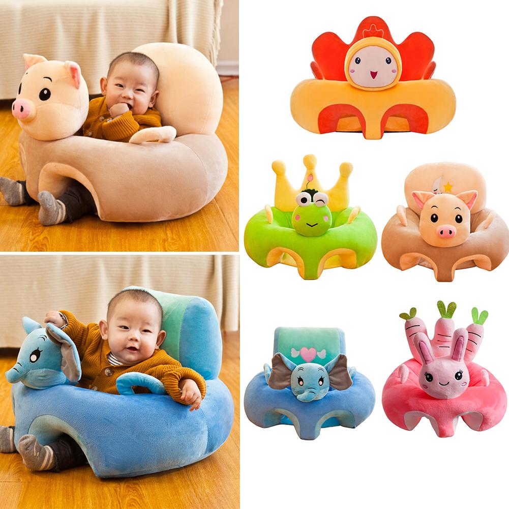 , bonito sofá para bebé, con animales para sentarse, asiento para bebé, sofá, silla lavable, piel cómoda, amigable con el cristal, súper suave