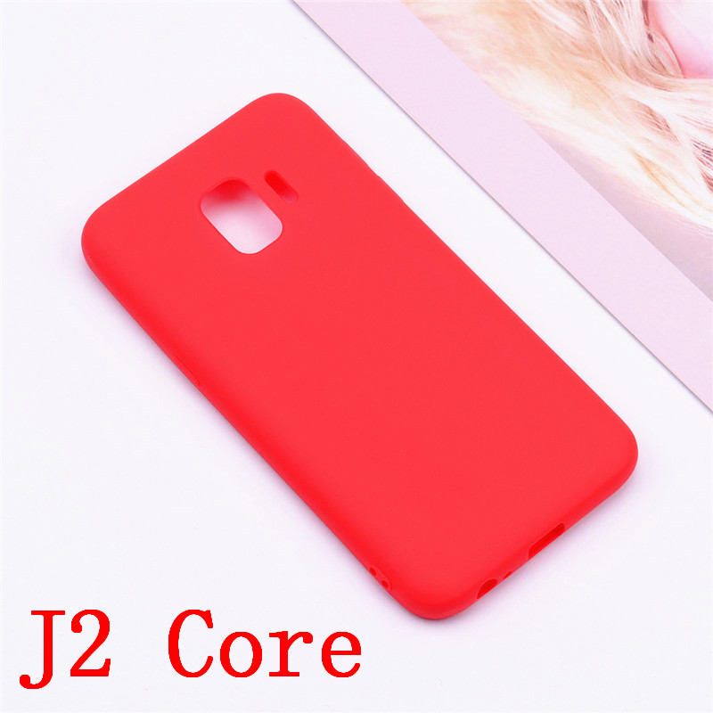 Soft Case For Samsung J2 Core Case Silicone Back Cover Phone Case For Samsung Galaxy J2 Core Case SM-J260F J260F J260 TPU Cover: Red