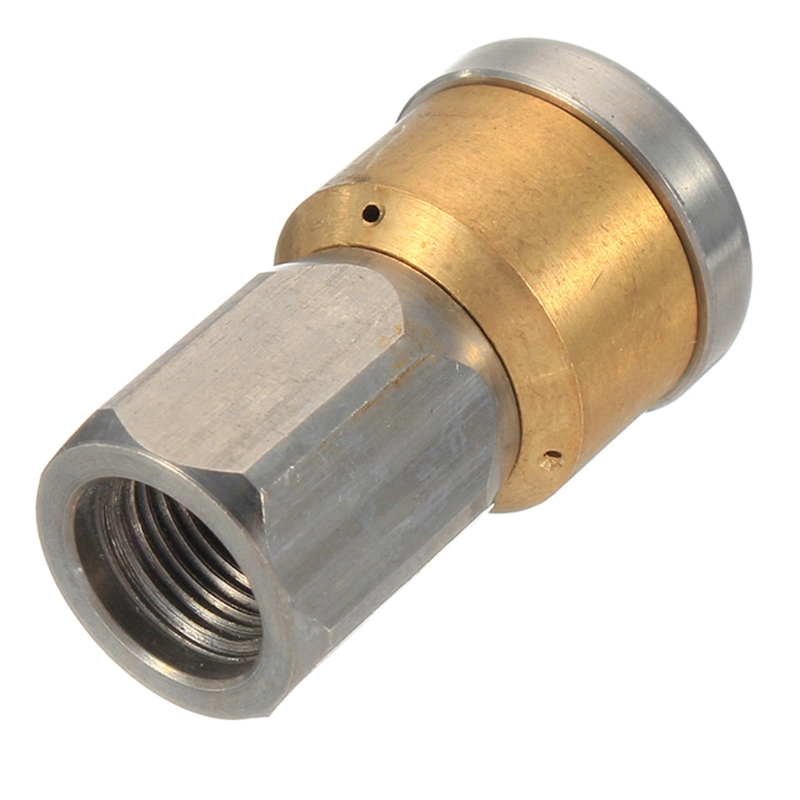 Stainless Steel Pressure Washer Jet Nozzle Bsp Female Rotary Sewer Cleaning Nozzle Pipe Drain Wash Head Tools