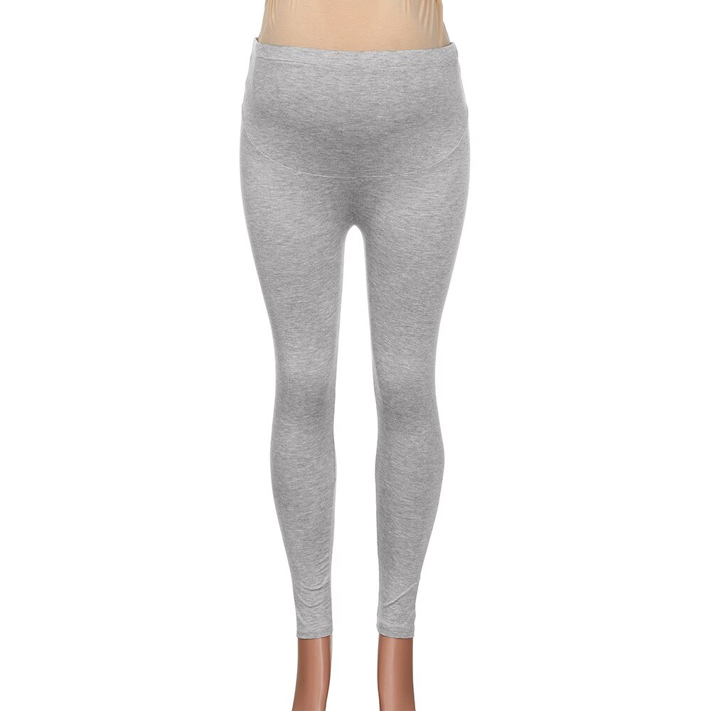Pantalon de maternité grande taille ajustable pantalon femme enceinte couleur unie et mince pantalon de grossesse de maternité L423