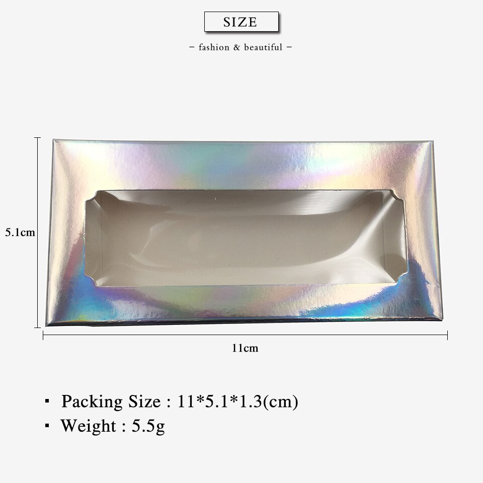 10pcs/lot Lash Packaging Holographic Lash Boxes Packaging Bulk Soft Paper Eyelash Packaging Box Empty Lashes Box