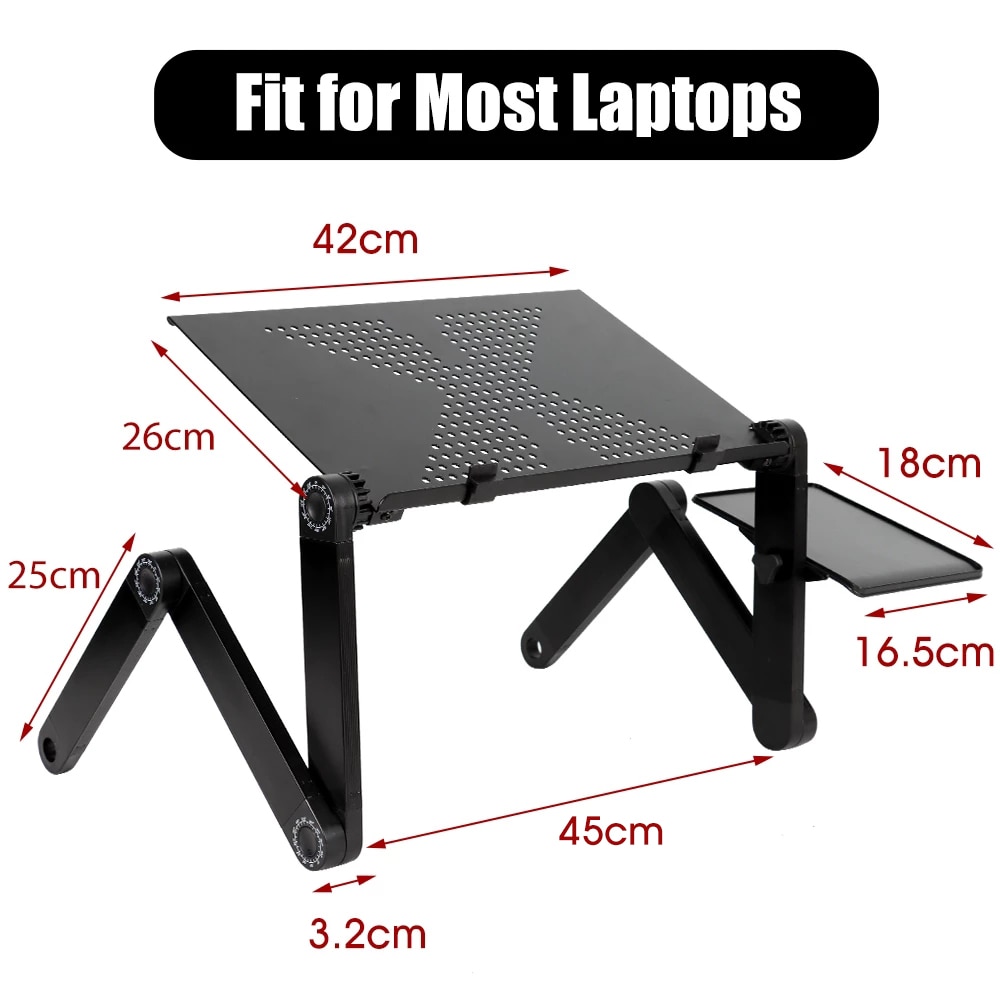 Draagbare Laptop Tafel Voor Bed Verstelbare Computer Tafel Ergonomische Lap Notebook Stand Lapdesk Trayy Lade Met Muismat