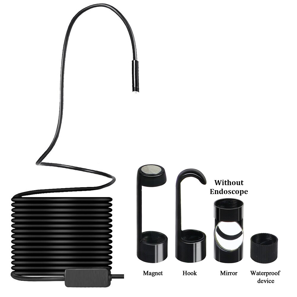 Flexibele Haak Magneet Zijaanzicht Spiegel Set 8Mm Depstech Draadloze Endoscoop Camera Waterdicht Zachte Kabel Inspectie
