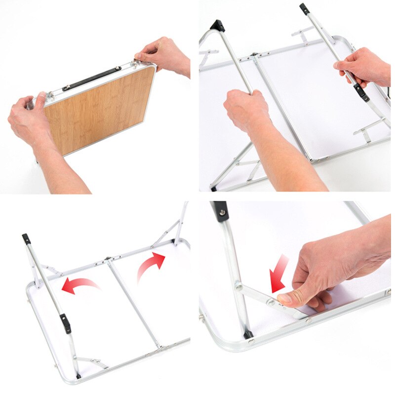 Mini Folding Table Outdoor Camping Bamboo Board Table Portable Portable Picnic Barbecue Small Size Table Bed Computer Table