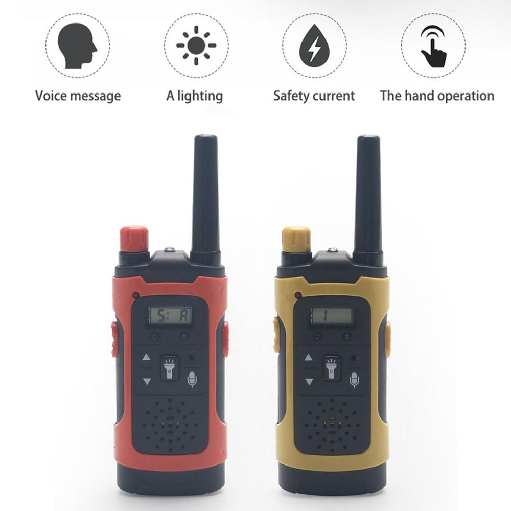 Mini 80-100m kinder walkie talkies speelgoed kind elektronische radio stem intercom speelgoed buiten lcd-scherm walkie talkies speelgoed