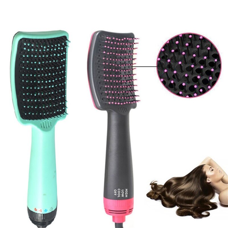 2 In 1 Hair Dryer Brush Air Brush Wet And Dry Volumizer Blow Straightener Curler Curling Iron Hair Styler Comb