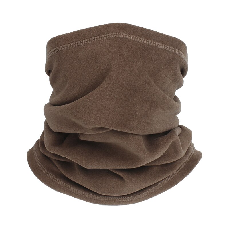 Vinter tørklæde rør gamacher termisk tørklæde ensfarvet hals varmerehalv ansigtsmaske coverbandana efterår tørklæde multifunktionel hals: Kaffe