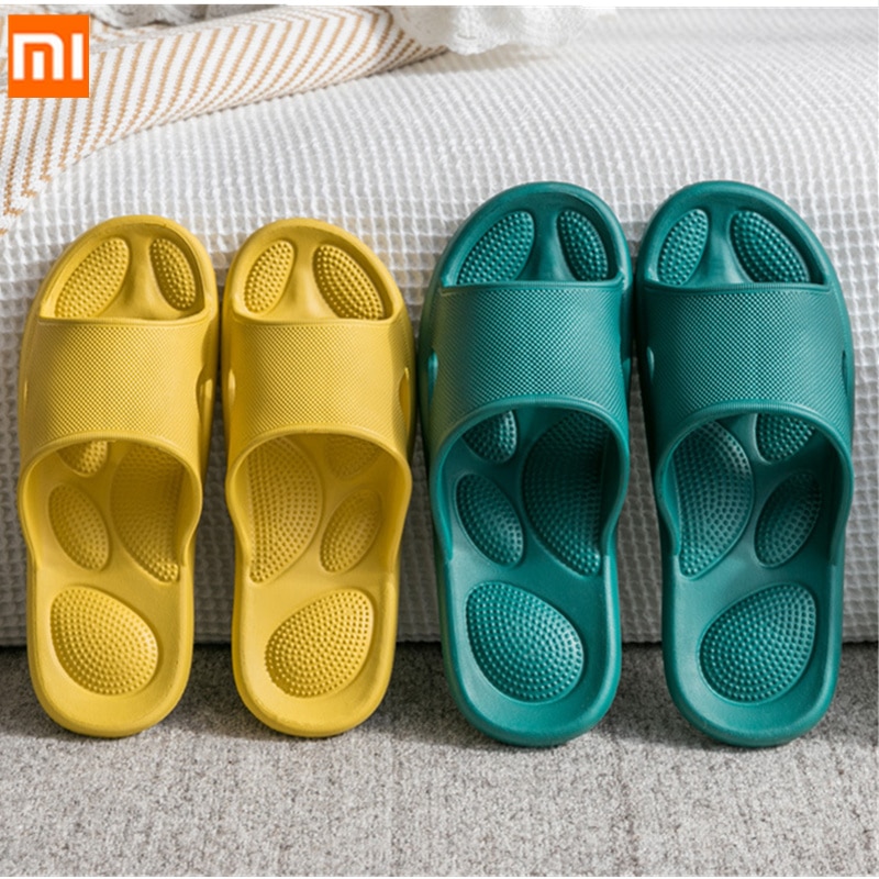 Xiaomi Home Massage Slippers Men Indoor Bathroom Non-slip Soft Sole Sandals Couple Summer Outdoor Flip Flop Mens Womens Shoes