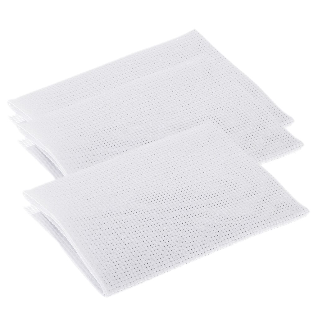 3 Pieces Classic Reserve Aida Cloth Cross Stitch Cloth, White, 14 Count , 17.3 x 11.6 inch
