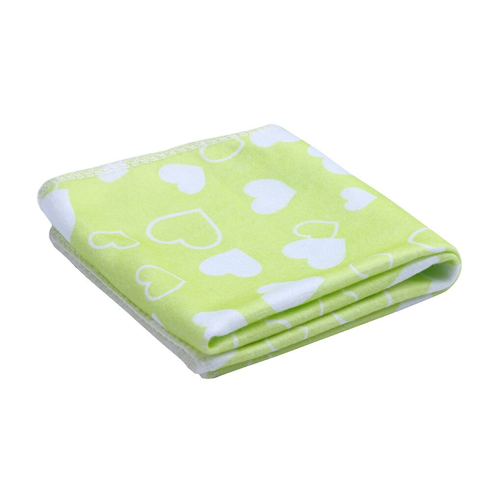 Offre spéciale 25x50 cm taille douce microfibre serviette absorbante enfant bébé coeur motif impression main et visage serviette @ P: Vert
