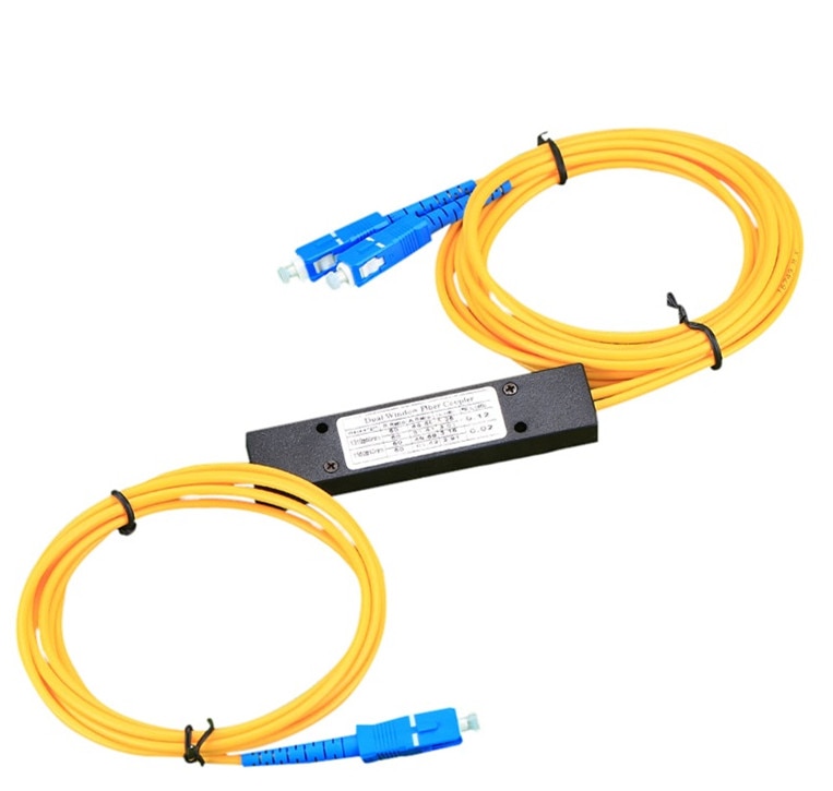 SC/UPC 1X2 PLC Singlemode Fiber Optical splitter FTTH PLC SC/UPC 1x2 PLC optical fiber splitter FBT Optical Coupler