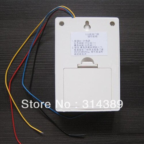 Timbre con cable de 12 V/sistema de control de acceso de puerta compatible/sin batería de instalación