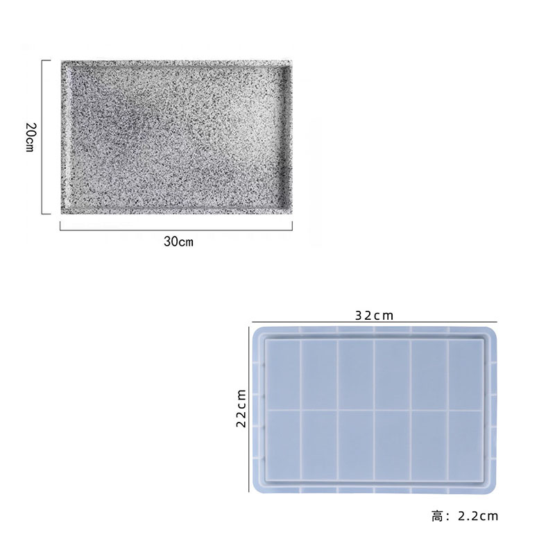 Silicone Kitchen tray Mold Rectangle Tray Mold Base Tray Silicone Mold Terrazzo Round Plate Concrete Epoxy Clay Plaster Mold: Maroon