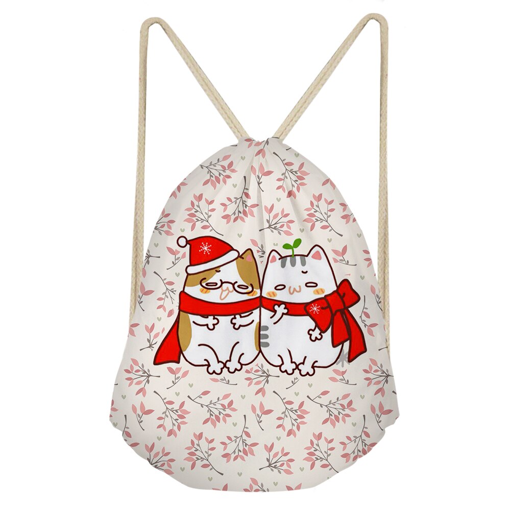 Kerstmis Kat Jaar Tasje Bag Voor Partij Decoratie Voor Eerste Verjaardag Meisje Party Kids Gunst Mochila niños: HS02029Z3