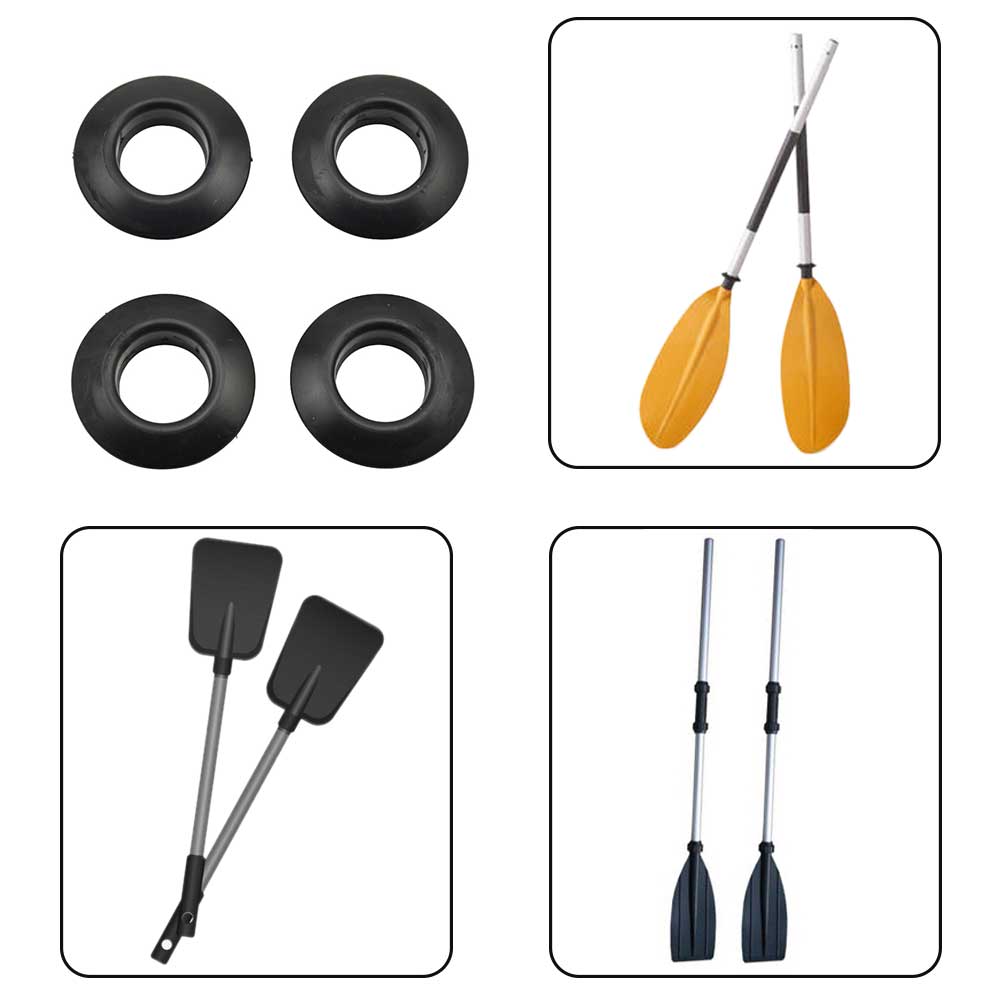 4Pcs Praktische Voortbewegen Paddle Drip Ring Kayak Kano Duurzaam Splash Guards Universele Installeren Water Sport Zware Rubber