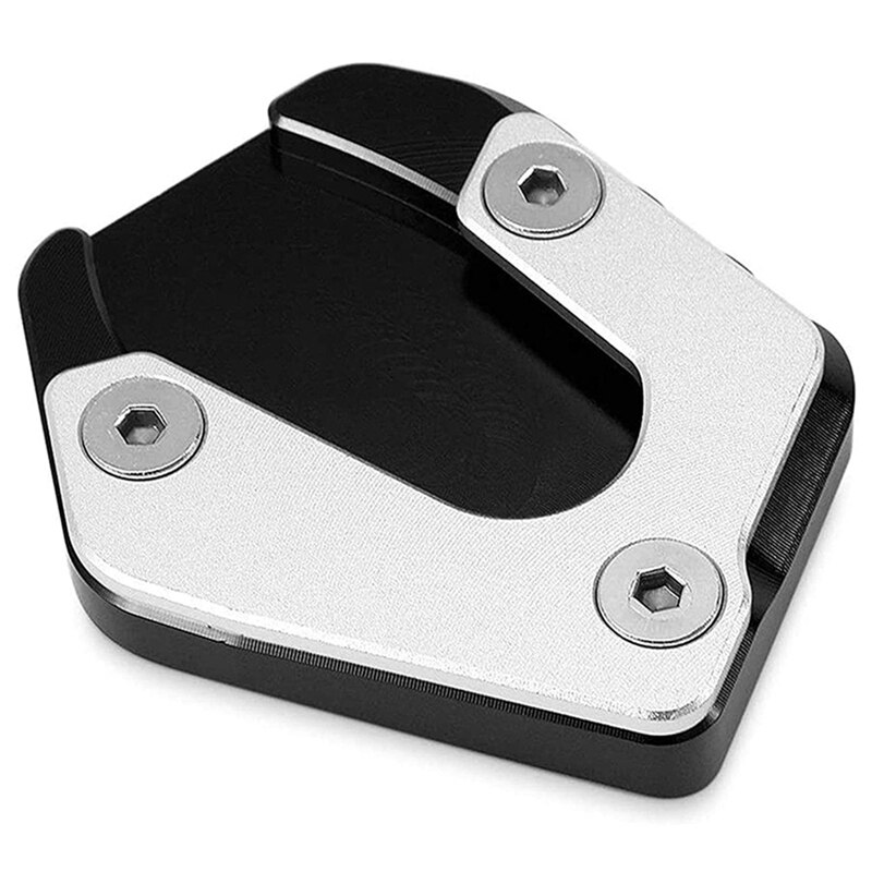 Motorcycle Side Stand Extension Kickstand Plate Footrest for Yamaha YZF R15 V3 (Black)
