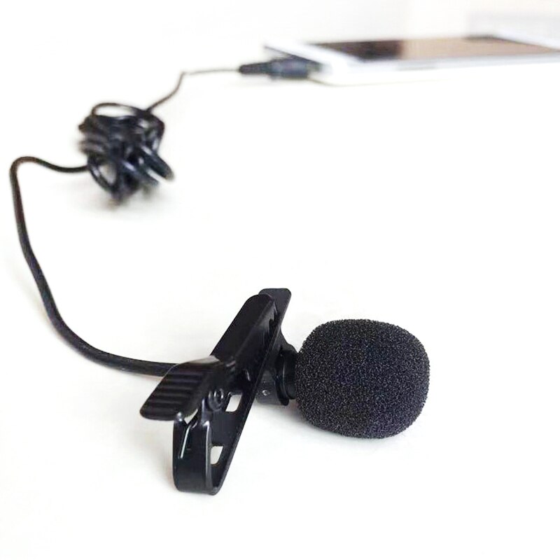 Mini mikrofonforstærker mikrofon bærbar 3.5mm jack mikrofon kondensator clip-on revers lavalier mikrofoner til bærbar smartphone: Default Title