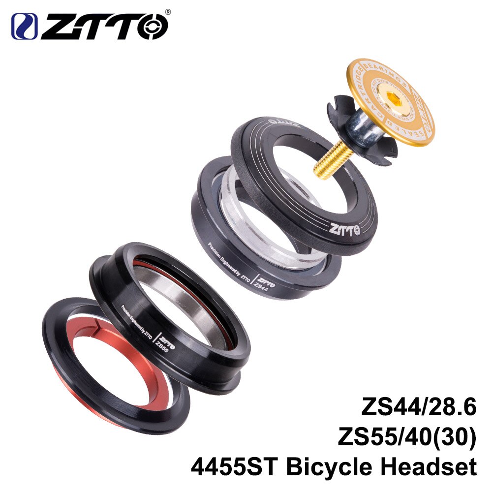 4455ST MTB Headset ZS44 ZS55 Tapered Straight Universal 1.5 inch 28.6mm Fork Zero Stack Integrated With Cups road bike: 4455ST GOLD