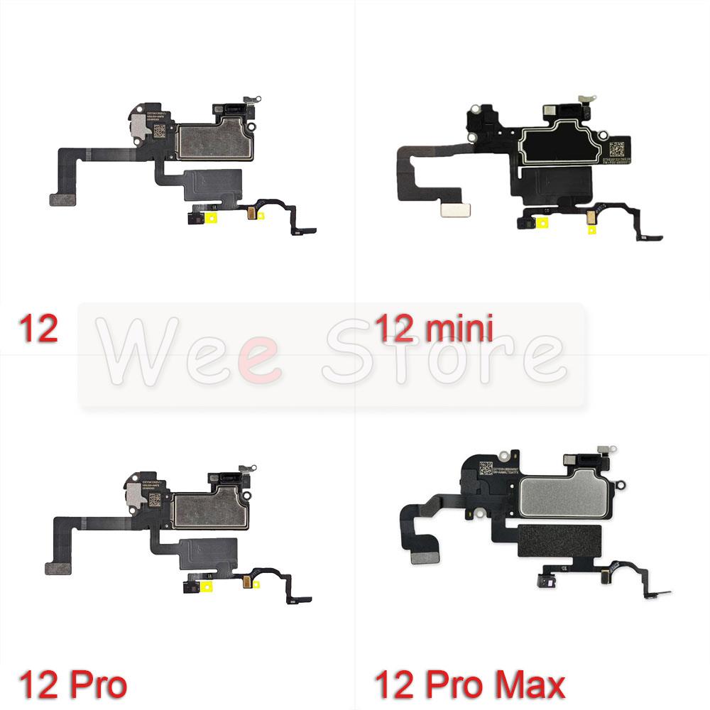 Original Top Earpiece For iPhone 11 12 Pro Max mini X XR Xs Max Proximity Sensor Front Earphone Ear Speaker Flex Cable Parts