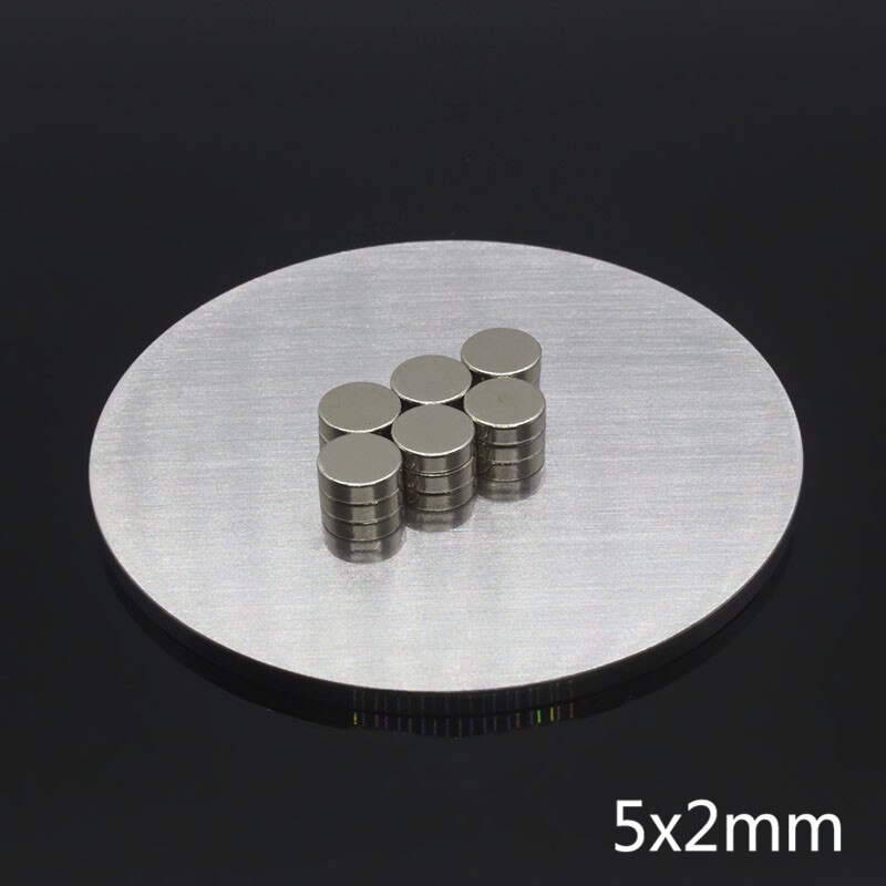 50Pcs 5*2Mm Ndfeb Neodymium Magneet Permanente Dunne Schijf N35 Super Sterke Krachtige Kleine Ronde Magnetische Magneten disc 5Mm X 2Mm