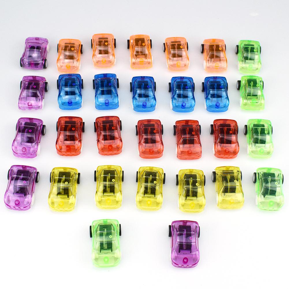 RCtown 5 stks/set Mini Transparante Candy Kleur Pull Back Auto Kinderen Speelgoed Awards Willekeurige Kleur