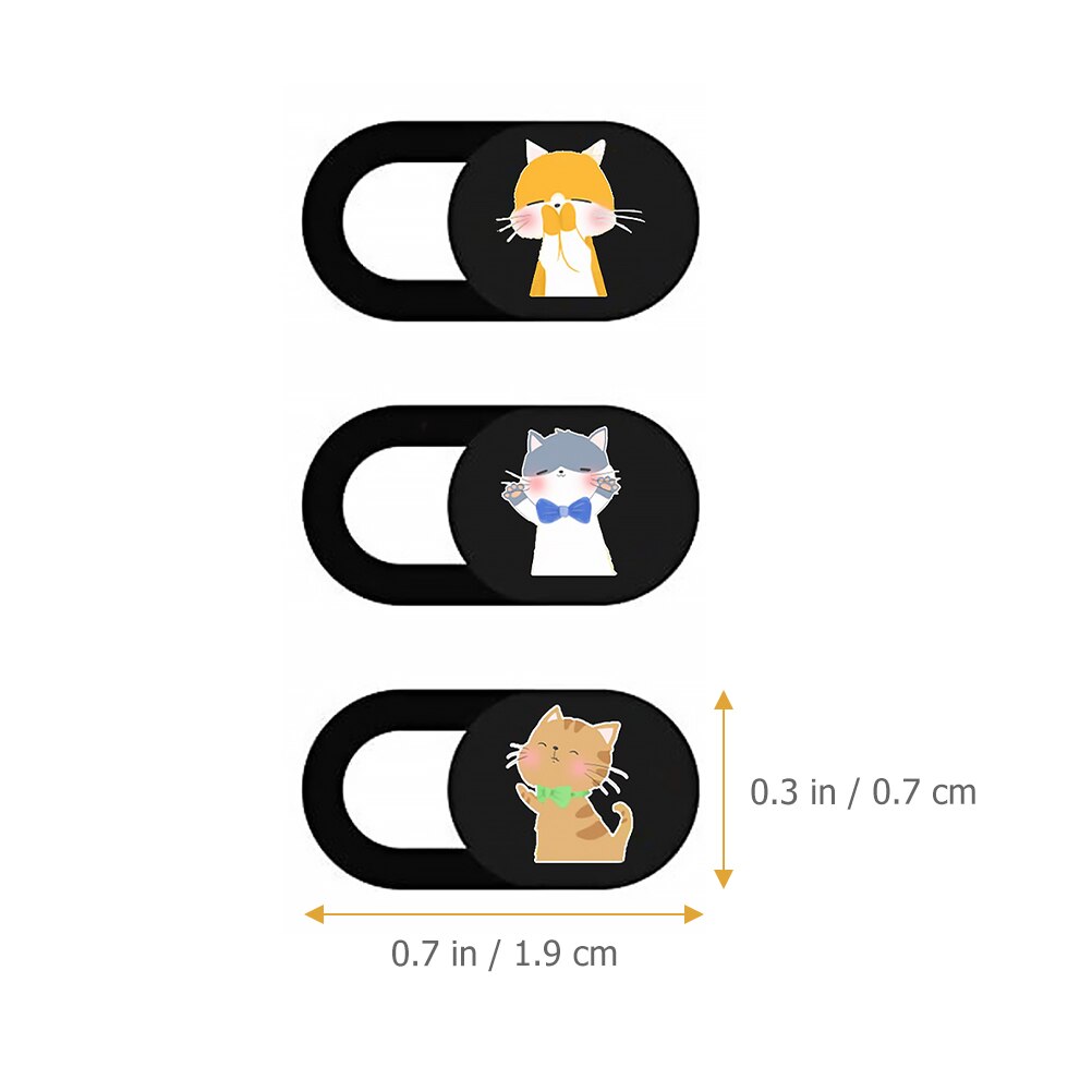 6 pcs laptop camera cover slide adorable pattern camera slide blocker protector