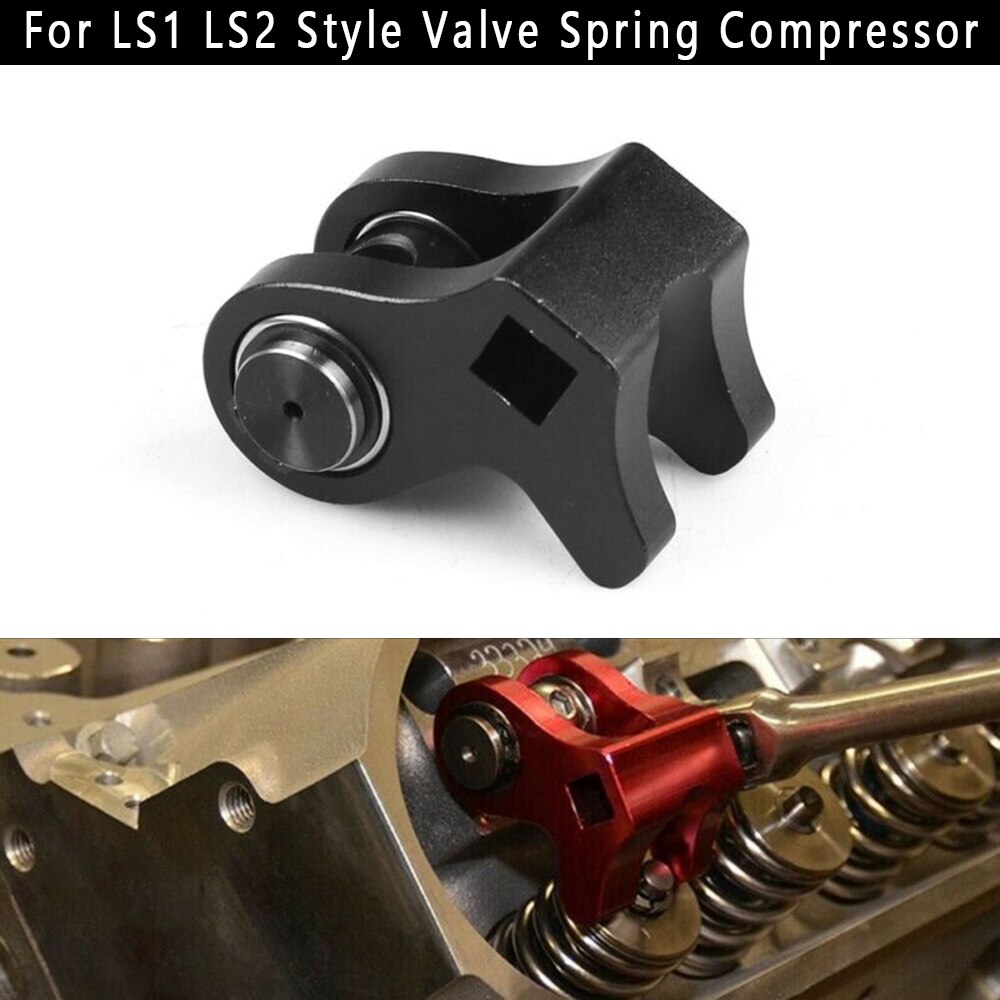 Svart aluminium ventil fjäderkompressor & installationsverktygssats biltillbehör för  ls1/ls2 katedralportar cylinderhuvud stil