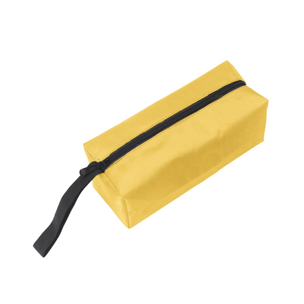 Oxford Canvas Waterproof Storage Hand Tool Bag Screws Nails Drill Bit Metal Parts Fishing Travel Makeup Organizer Pouch Bag Case: yellow / Big