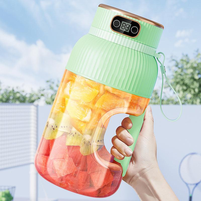 Multifunktionell bärbar juicepresskopp med digital display usb fruktmixers juicepressar elektrisk juicepress blender fruktjuicekopp