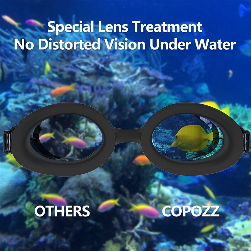 Copozz Professionele Zwembril Anti Fog Lek Uv-bescherming Swim Eyewear Verstelbare Volwassen Zwembril Mannen Vrouwen Eyewear