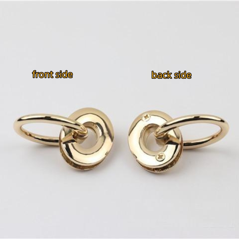 Accesorios de Hardware para bolsos y bolsos, bolso de botón de mano con asa, accesorios de Hardware: Oro