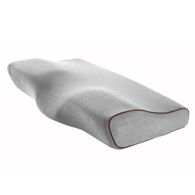 Almohada de memoria ortopédica para el dolor de cuello y protección del cuello, almohada de espuma de memoria de rebote lento, funda de almohada Cervical para el cuidado de la salud: velvet gray