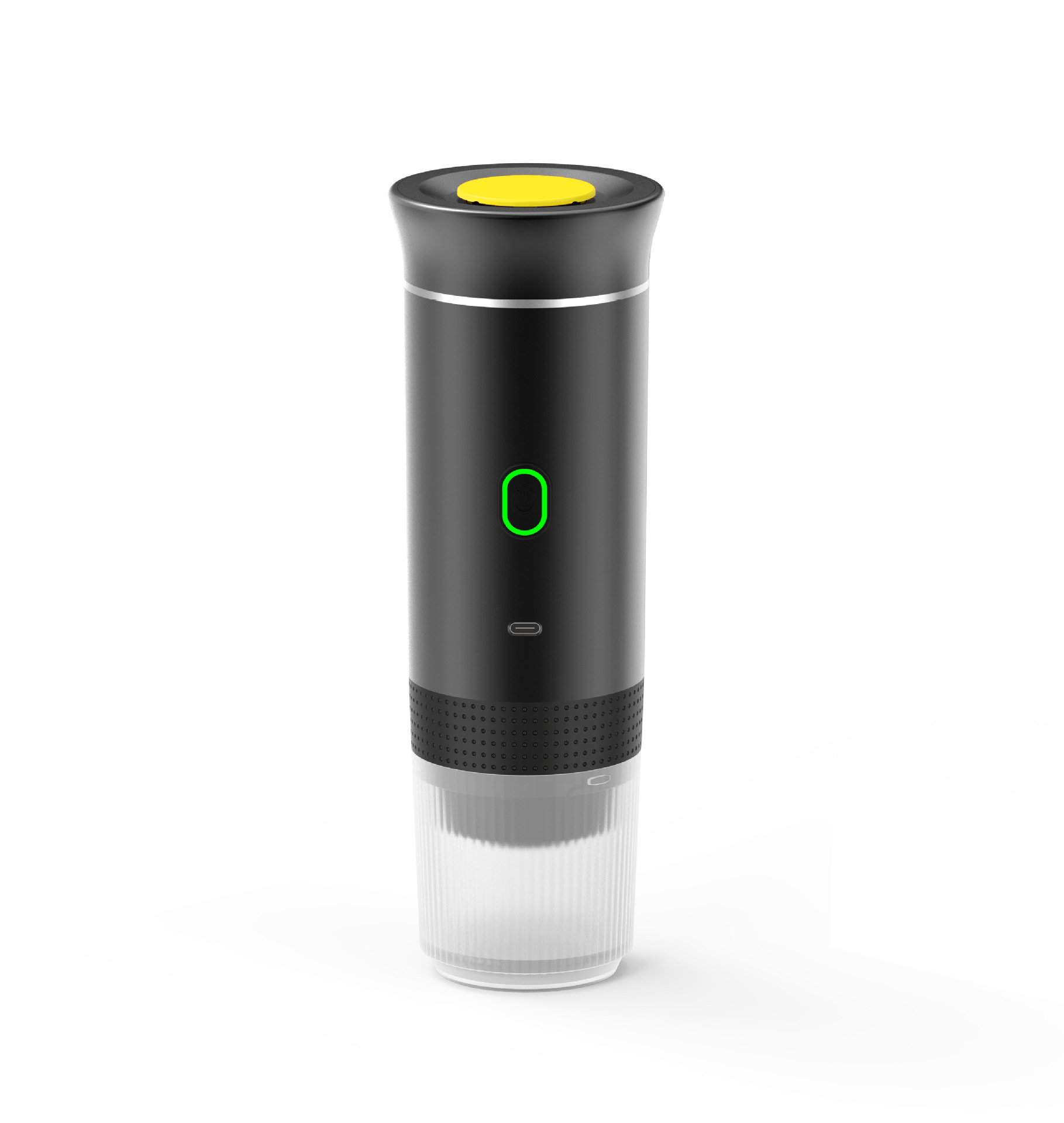 Cafetera eléctrica portátil 3 en 1, máquina de café expreso de 20bar, cápsula y polvo, Compatible con Camping/oficina/viajes con calor rápido: Gris claro
