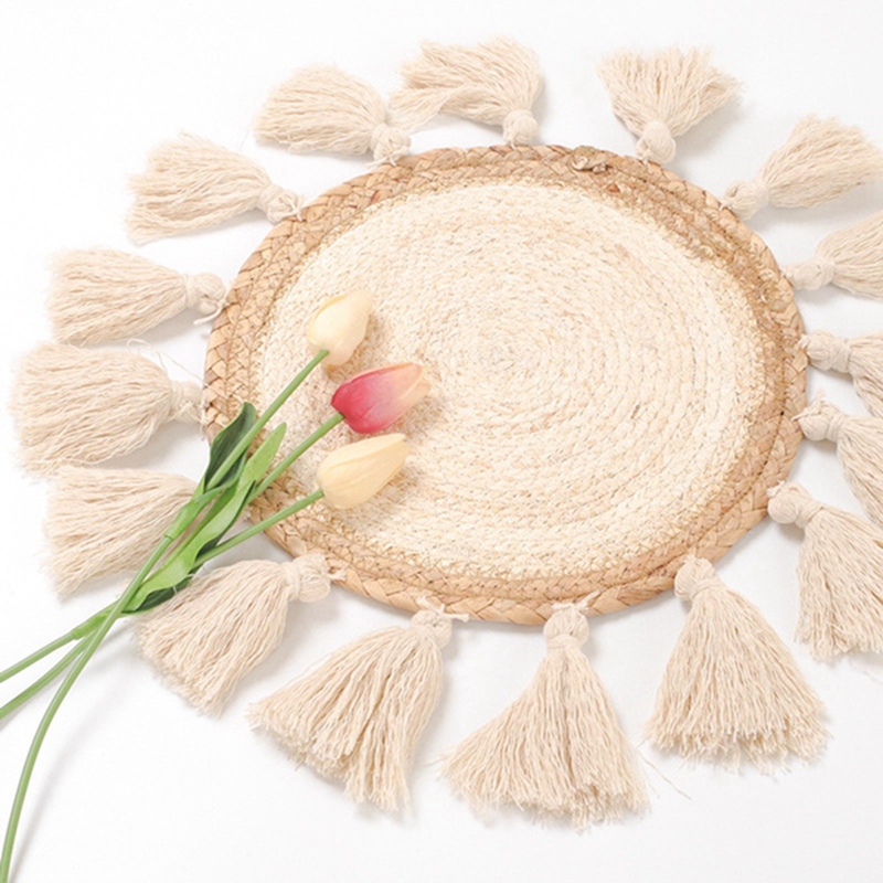 30Cm Macrame podstawki mata na kubki tkane dekoracje ścienne kosze ścienne wiszące małe Boho ściana artystyczny dom dekoracje