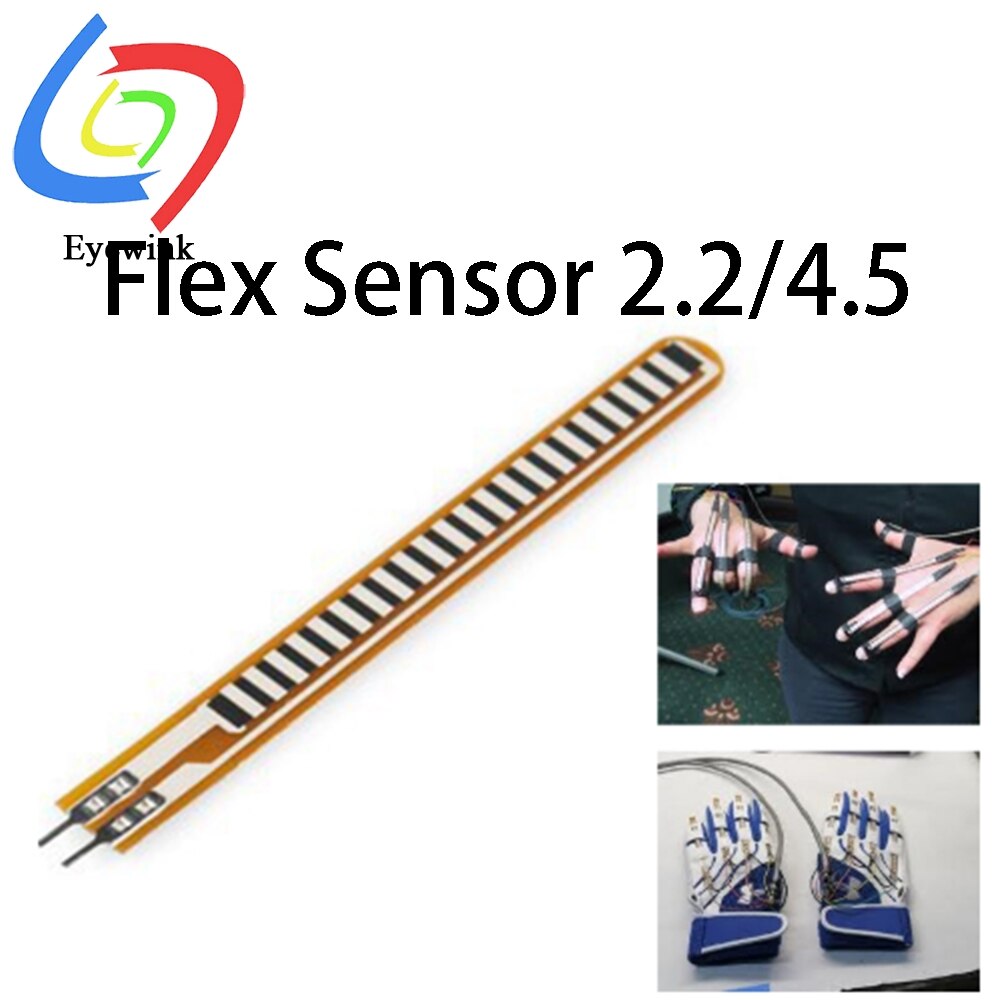 Capteur de courbure de 2.2 "pouce capteur de flexion de 4.5 pouces pour gant de puissance de bras robotique, etc. Capteur de flexion 2.2" Flex 4.5"