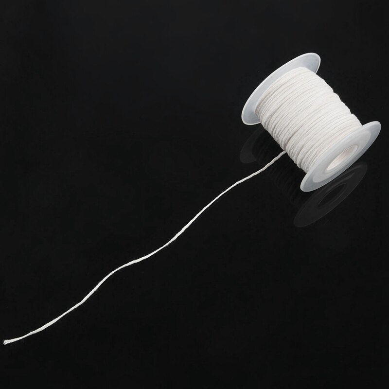 Stearinlys, flat veke, rund veke, lampe, spiral  - 61 m,  til produksjon av stearinlys