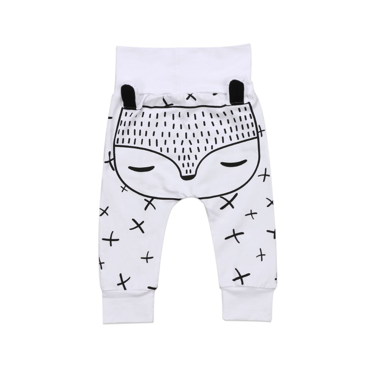 Canis Bebê Dos Miúdos Das Meninas Dos Meninos Dos Desenhos Animados Fox 3D Harem Pants Cruz Inferior Calças Leggings Quente Bonito 0-24 M