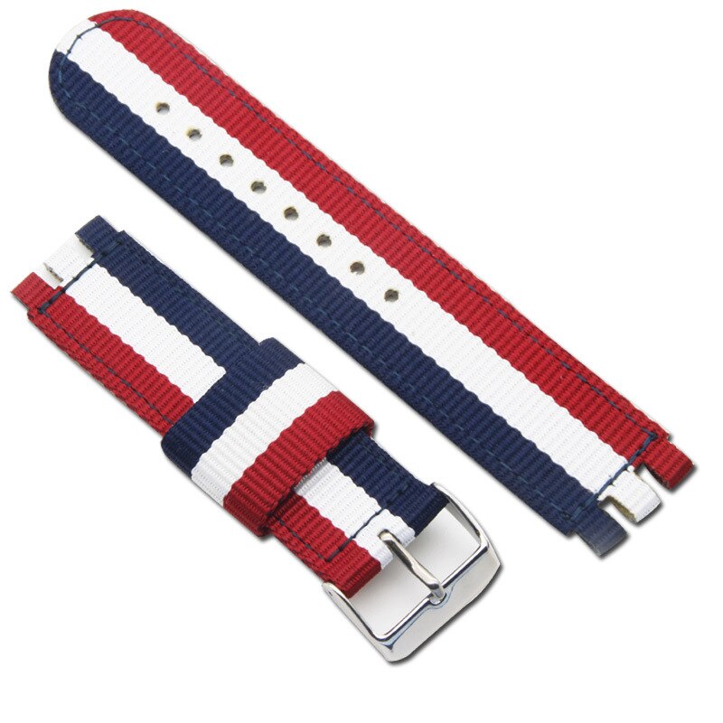 Ballistic Two Piece 19mm Nyon Watch Band Strap Nylon Watch Replacement for Swatch