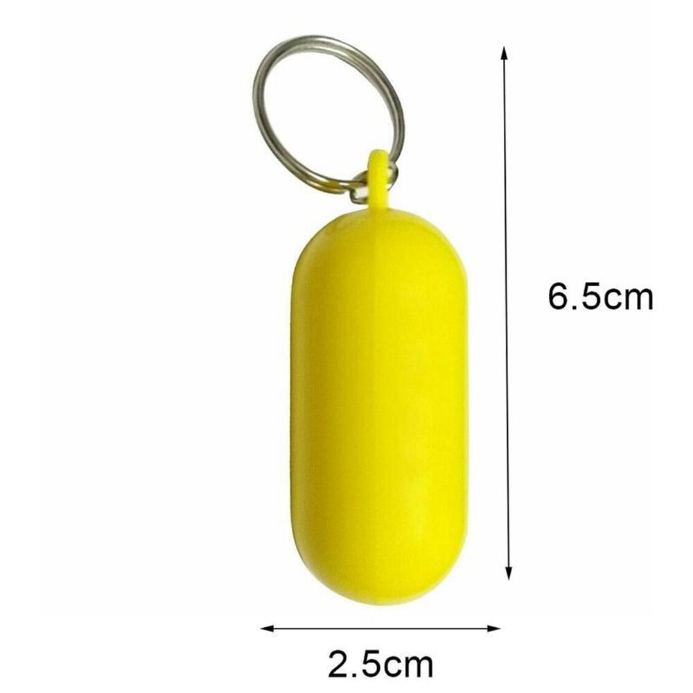 1Pc 53Mm/35Mm Kurk Bal Sleutelhanger Drijvende Boei Sleutelhanger Houder Voor Water Sport Strand Reizen vissen Duiken Roeien Boten: yellow1pcs