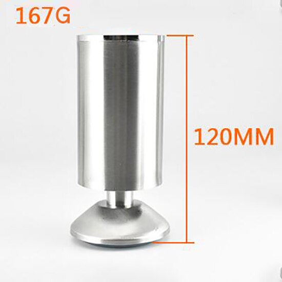 1Pcs 80/100/120/150mm Cabinet Feet Height Furniture Legs Cabinet Foot Silver Tone Stainless Steel Table Bed Sofa Leveling Feet: C-120MM