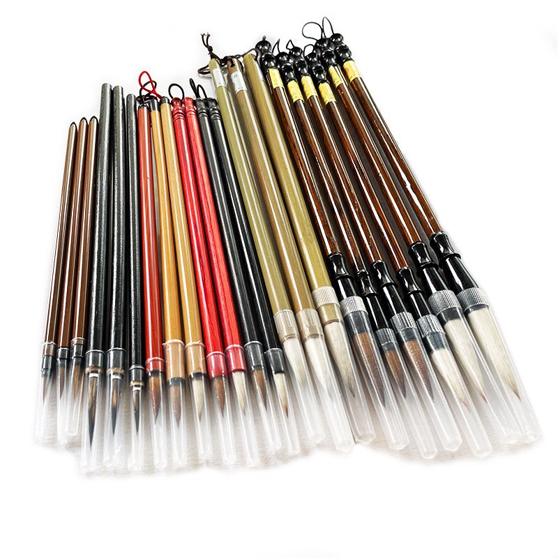 Calligraphy Chinese Traditional Calligraphy Set Brush Landscape Painting Brush Weasel Hair Pen Writing Brush Set for Students