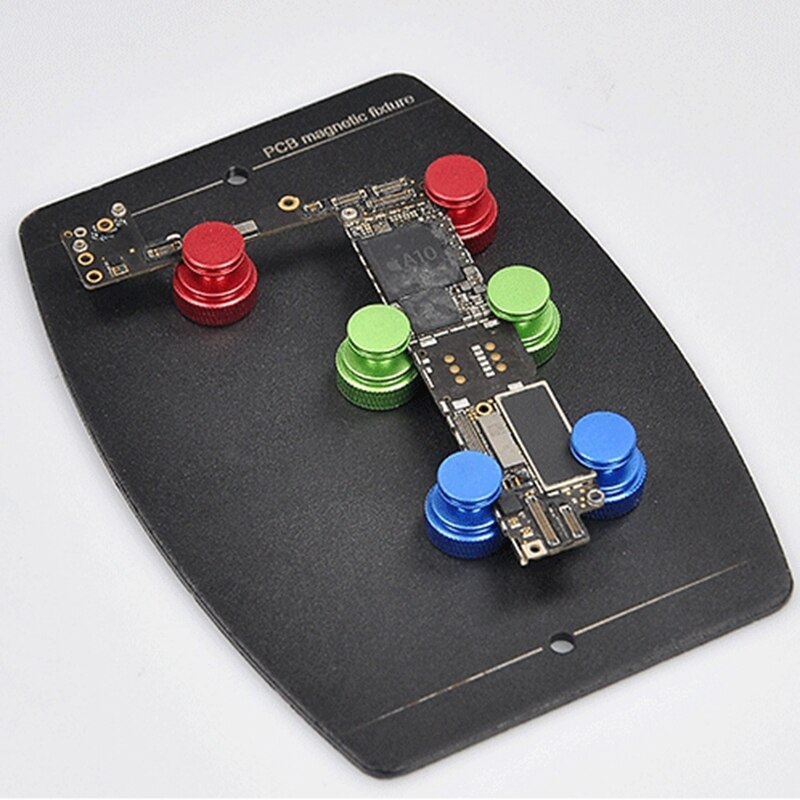 Universele Printplaat Houder Armatuur Met 6Pcs Magnetische Pins Printplaat Solderen Platform Pcb Magnetische Armatuur Klem Groef