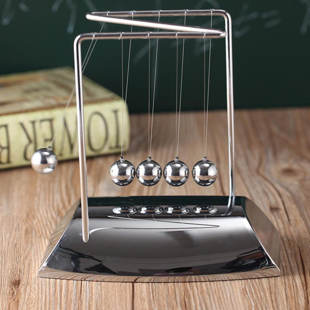 Newton Bureau Tafel Decor Metal Cradle Slinger Ball Natuurkunde Science Pendulum Steel Balance Ball Home Office Decoratie: A