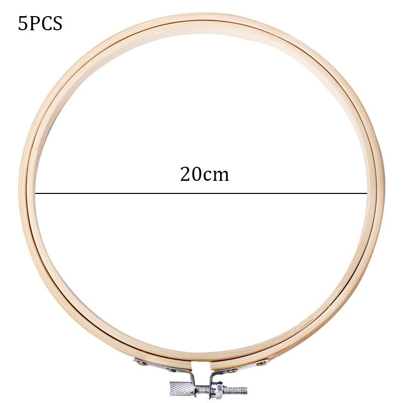 5 sizes Wooden Embroidery shed circle Cross-Stitch Frame Hoop Circle Jewelry Making DIY hand Craft Sewing Needwork Tool 5pcs/lot: 20cm-5pcs